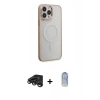 MARSİLYAN™- iPhone 15 Pro Max Kılıf Yankı Işık Özel Seri - Siyah Joko Magic 5D Cam + Raze Metal Kamera Lens - TMGI