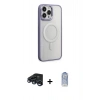 MARSİLYAN™- iPhone 15 Pro Max Kılıf Yankı Işık Özel Seri - Siyah Joko Magic 5D Cam + Raze Metal Kamera Lens - LT
