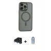 MARSİLYAN™- iPhone 15 Pro Max Kılıf Yankı Işık Özel Seri - Siyah Joko Magic 5D Cam + Raze Metal Kamera Lens - LT