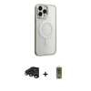 MARSİLYAN™- iPhone 15 Pro Max Kılıf Yankı Işık Özel Seri - Siyah Joko Magic 5D Hayalet Cam + Raze Metal Kamera Lens - LT