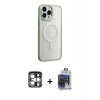 MARSİLYAN™- iPhone 15 Pro Max Kılıf Yankı Işık Özel Seri - Siyah Vanessa Magic Cam + PVD Metal Kamera Lens - GS