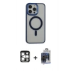 MARSİLYAN™- iPhone 15 Pro Max Kılıf Yankı Işık Özel Seri - Siyah Vanessa Magic Cam + PVD Metal Kamera Lens - GS