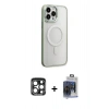 MARSİLYAN™- iPhone 15 Pro Max Kılıf Yankı Işık Özel Seri - Siyah Vanessa Magic Cam + PVD Metal Kamera Lens - LT
