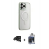 MARSİLYAN™- iPhone 15 Pro Max Kılıf Yankı Işık Özel Seri - Siyah Vanessa Magic Cam + Raze Metal Kamera Lens - GS