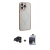 MARSİLYAN™- iPhone 15 Pro Max Kılıf Yankı Işık Özel Seri - Siyah Vanessa Magic Cam + Raze Metal Kamera Lens - GS