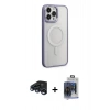 MARSİLYAN™- iPhone 15 Pro Max Kılıf Yankı Işık Özel Seri - Siyah Vanessa Magic Cam + Raze Metal Kamera Lens - LT
