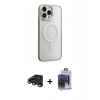 MARSİLYAN™- iPhone 15 Pro Max Kılıf Yankı Işık Özel Seri - Siyah Vanessa Magic Cam + Raze Metal Kamera Lens - TMGI