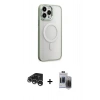 MARSİLYAN™- iPhone 15 Pro Max Kılıf Yankı Işık Özel Seri - Siyah Vanessa Magic Hayalet Cam + Raze Metal Kamera Lens - GS