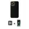 MARSİLYAN™- iPhone 15 Pro Max Kılıf Yankı Serisi - Şeffaf 360 Full Body Arka Koruyucu + PVD Metal Kamera Lens - GI