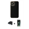 MARSİLYAN™- iPhone 15 Pro Max Kılıf Yankı Serisi - Şeffaf 360 Full Body Arka Koruyucu + Lacivert Raze Metal Kamera Lens