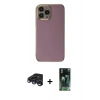 MARSİLYAN™- iPhone 15 Pro Max Kılıf Yankı Serisi - Şeffaf 360 Full Body Arka Koruyucu + Lacivert Raze Metal Kamera Lens