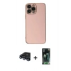 MARSİLYAN™- iPhone 15 Pro Max Kılıf Yankı Serisi - Şeffaf 360 Full Body Arka Koruyucu + Lacivert Raze Metal Kamera Lens