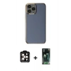 MARSİLYAN™- iPhone 15 Pro Max Kılıf Yankı Serisi - Şeffaf 360 Full Body Arka Koruyucu + PVD Metal Kamera Lens - TU