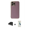 MARSİLYAN™- iPhone 15 Pro Max Kılıf Yankı Serisi - Şeffaf Pasifik Cam Ekran Koruyucu + Raze Metal Kamera Lens - GS