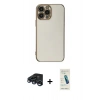 MARSİLYAN™- iPhone 15 Pro Max Kılıf Yankı Serisi - Şeffaf Pasifik Cam Ekran Koruyucu + Raze Metal Kamera Lens - LT
