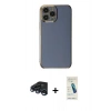 MARSİLYAN™- iPhone 15 Pro Max Kılıf Yankı Serisi - Şeffaf Pasifik Cam Ekran Koruyucu + Raze Metal Kamera Lens - LT
