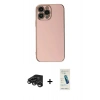 MARSİLYAN™- iPhone 15 Pro Max Kılıf Yankı Serisi - Şeffaf Pasifik Cam Ekran Koruyucu + Raze Metal Kamera Lens - TMGI