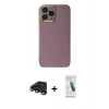 MARSİLYAN™- iPhone 15 Pro Max Kılıf Yankı Serisi - Şeffaf Pasifik Cam Ekran Koruyucu + Raze Metal Kamera Lens - TMGI