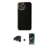 MARSİLYAN™- iPhone 15 Pro Max Kılıf Yankı Serisi - Siyah 360 Mat Full Body Arka Koruyucu + Raze Metal Kamera Lens - GS