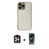 MARSİLYAN™- iPhone 15 Pro Max Kılıf Yankı Serisi - Siyah 360 Mat Full Body Arka Koruyucu + PVD Metal Kamera Lens - TU