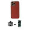 MARSİLYAN™- iPhone 15 Pro Max Kılıf Yankı Serisi - Siyah 360 Mat Full Body Arka Koruyucu + PVD Metal Kamera Lens - TU