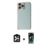 MARSİLYAN™- iPhone 15 Pro Max Kılıf Yankı Serisi - Siyah 360 Mat Full Body Arka Koruyucu + PVD Metal Kamera Lens - TU