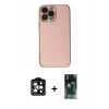 MARSİLYAN™- iPhone 15 Pro Max Kılıf Yankı Serisi - Siyah 360 Mat Full Body Arka Koruyucu + PVD Metal Kamera Lens - TU