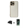 MARSİLYAN™- iPhone 15 Pro Max Kılıf Yankı Serisi - Siyah 360 Mat Full Body Arka Koruyucu + Raze Metal Kamera Lens - SH