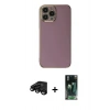 MARSİLYAN™- iPhone 15 Pro Max Kılıf Yankı Serisi - Siyah 360 Mat Full Body Arka Koruyucu + Raze Metal Kamera Lens - SH