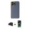 MARSİLYAN™- iPhone 15 Pro Max Kılıf Yankı Serisi - Siyah 360 Mat Full Body Arka Koruyucu + Raze Metal Kamera Lens - TMGI