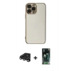 MARSİLYAN™- iPhone 15 Pro Max Kılıf Yankı Serisi - Siyah 360 Mat Full Body Arka Koruyucu + Raze Metal Kamera Lens - TMGI