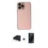 MARSİLYAN™- iPhone 15 Pro Max Kılıf Yankı Serisi - Siyah 3D Antistatik Hayalet Cam Ekran Koruyucu + Raze Metal Kamera Lens - LT