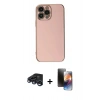 MARSİLYAN™- iPhone 15 Pro Max Kılıf Yankı Serisi - Siyah 3D Antistatik Mat Seramik Nano Ekran Koruyucu + Raze Metal Kamera Lens - LT
