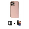 MARSİLYAN™- iPhone 15 Pro Max Kılıf Yankı Serisi - Siyah 3D Antistatik Mat Seramik Nano Ekran Koruyucu + PVD Metal Kamera Lens - GI