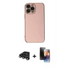 MARSİLYAN™- iPhone 15 Pro Max Kılıf Yankı Serisi - Siyah 3D Antistatik Mat Seramik Nano Ekran Koruyucu + Raze Metal Kamera Lens - TMGI