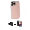 MARSİLYAN™- iPhone 15 Pro Max Kılıf Yankı Serisi - Siyah 3D Antistatik Mat Seramik Nano Ekran Koruyucu + Raze Metal Kamera Lens - SH