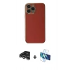 MARSİLYAN™- iPhone 15 Pro Max Kılıf Yankı Serisi - Siyah 3D Antistatik Seramik Nano Ekran Koruyucu + Raze Metal Kamera Lens - GS