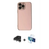 MARSİLYAN™- iPhone 15 Pro Max Kılıf Yankı Serisi - Siyah 3D Antistatik Seramik Nano Ekran Koruyucu + Raze Metal Kamera Lens - GS