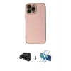 MARSİLYAN™- iPhone 15 Pro Max Kılıf Yankı Serisi - Siyah 3D Antistatik Seramik Nano Ekran Koruyucu + Raze Metal Kamera Lens - SH