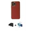 MARSİLYAN™- iPhone 15 Pro Max Kılıf Yankı Serisi - Siyah 3D Antistatik Seramik Nano Ekran Koruyucu + Raze Metal Kamera Lens - SH