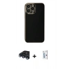 MARSİLYAN™- iPhone 15 Pro Max Kılıf Yankı Serisi - Siyah Bilvis 0.18mm Plus Cam Ekran Koruyucu + Raze Metal Kamera Lens - LT