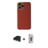 MARSİLYAN™- iPhone 15 Pro Max Kılıf Yankı Serisi - Siyah Bilvis 3D Cam Ekran Koruyucu + Raze Metal Kamera Lens - TMGI