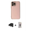 MARSİLYAN™- iPhone 15 Pro Max Kılıf Yankı Serisi - Siyah Bilvis 3D Cam Ekran Koruyucu + Raze Metal Kamera Lens - TMGI