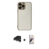MARSİLYAN™- iPhone 15 Pro Max Kılıf Yankı Serisi - Siyah Bilvis 3D Mat Cam Ekran Koruyucu + Raze Metal Kamera Lens - GS