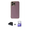 MARSİLYAN™- iPhone 15 Pro Max Kılıf Yankı Serisi - Siyah Bilvis 5in1 5D Magic Hayalet Cam Ekran Koruyucu + Raze Metal Kamera Lens - LT
