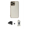 MARSİLYAN™- iPhone 15 Pro Max Kılıf Yankı Serisi - Siyah Bilvis Hayalet Cam Ekran Koruyucu + Raze Metal Kamera Lens - GS