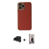 MARSİLYAN™- iPhone 15 Pro Max Kılıf Yankı Serisi - Siyah Bilvis Hayalet Cam Ekran Koruyucu + Raze Metal Kamera Lens - SH