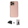 MARSİLYAN™- iPhone 15 Pro Max Kılıf Yankı Serisi - Siyah Bilvis Hayalet Cam Ekran Koruyucu + Raze Metal Kamera Lens - SH