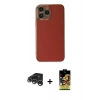 MARSİLYAN™- iPhone 15 Pro Max Kılıf Yankı Serisi - Siyah Buffer Cam Ekran Koruyucu + Raze Metal Kamera Lens - GS