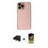 MARSİLYAN™- iPhone 15 Pro Max Kılıf Yankı Serisi - Siyah Buffer Cam Ekran Koruyucu + Siyah Raze Metal Kamera Lens